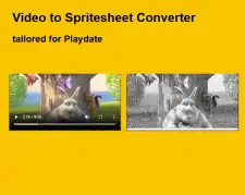 Exemple de conversion de vidéo avec vidéo to spritesheet pour la Playdate
