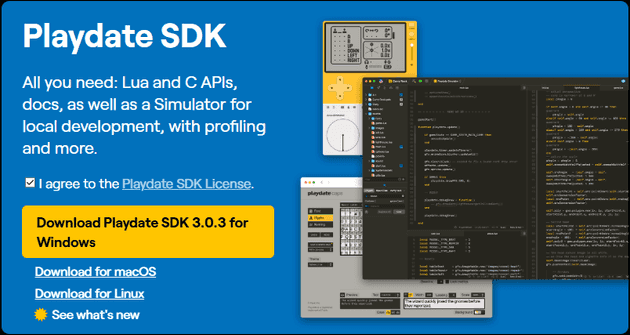 Télécharger le SDK Playdate