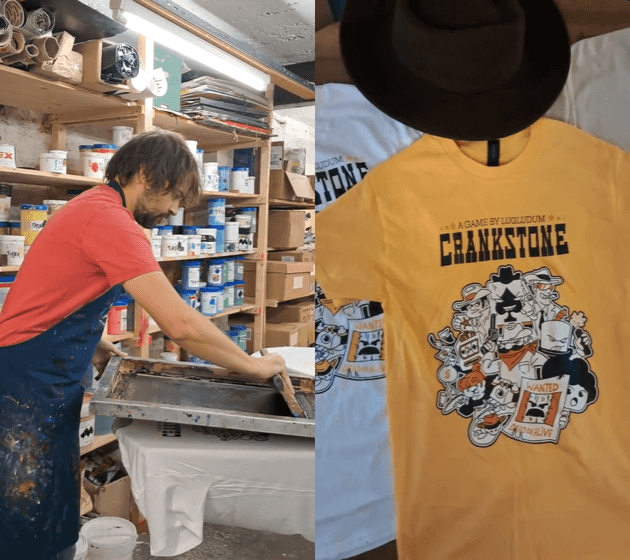 Sérigraphie d'un t-shirt par Ludo