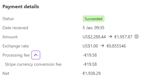 Exemple de Payout via Stripe