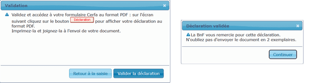 Dépot légal BNF : Popup informative